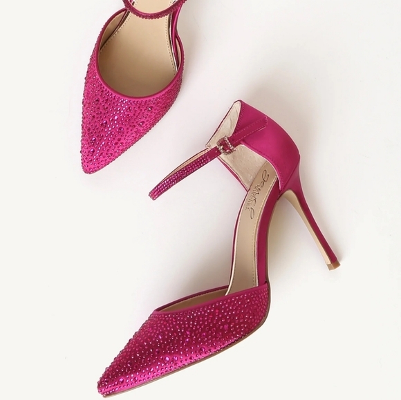 Jewel Badgley Mischka Jailene Fuschia Pumps - Picture 2 of 11